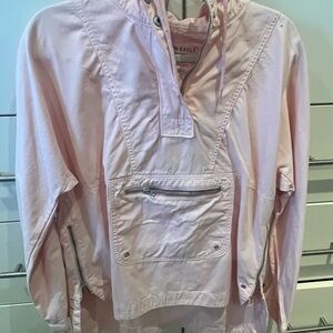 Pullover hooded sailor jacket in pink